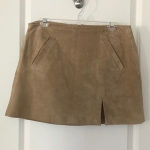 Tan  suede mini skirt